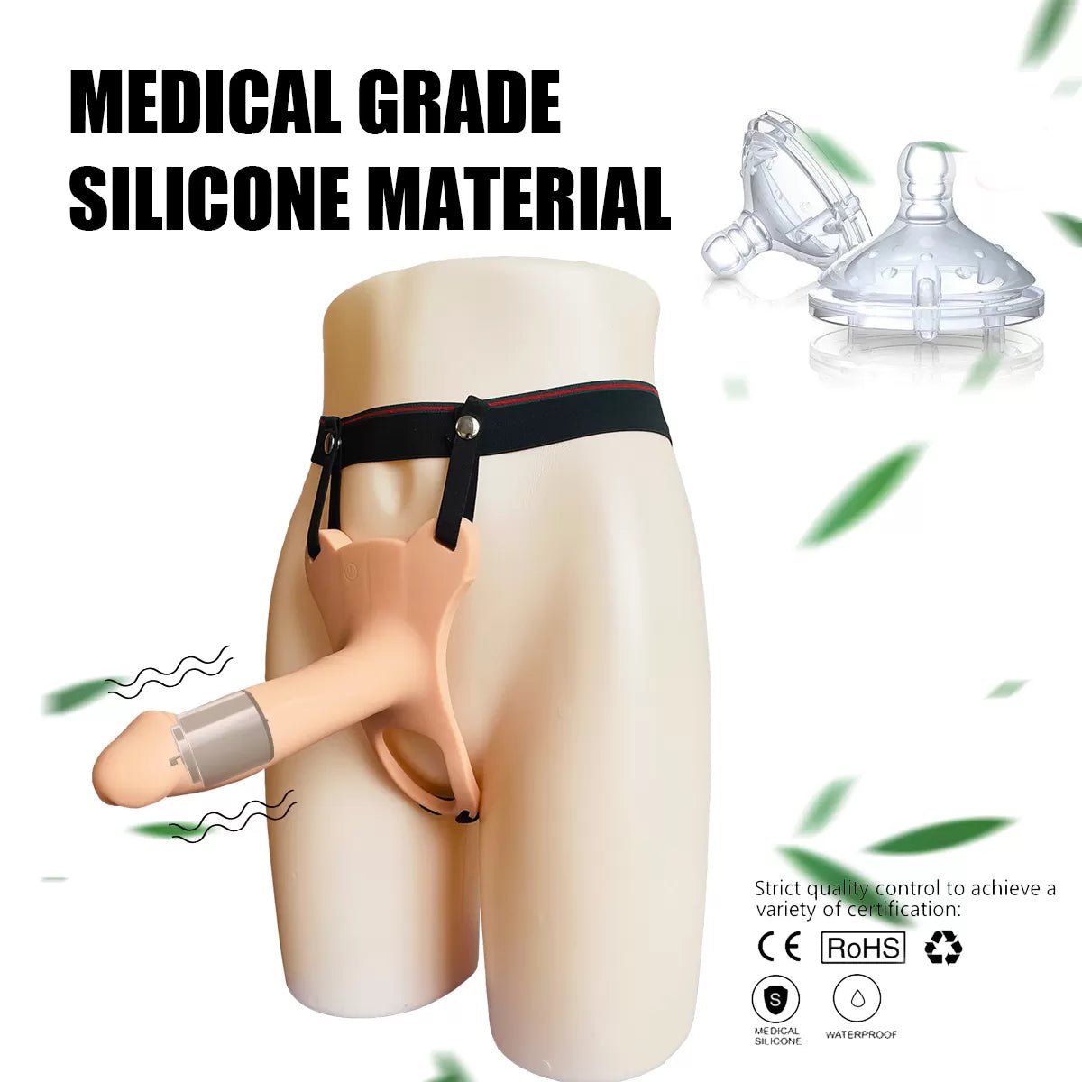 Şarjlı Ultra Yumuşak Dokulu İçi Boş Belden Bağlamalı Realistik Vibratör - Senserotikshop
