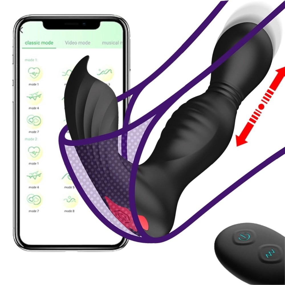 Şarjlı Uzaktan Kumanda ve Telefon Kontrollü İleri Geri Hareketli Klitoris Uyarıcı Külot İçi Vibratör - Senserotikshop