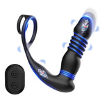 Şarjlı Uzaktan Kumandalı İleri Geri Hareketli Testis ve Penis Halkalı Perine Prostat Masaj Vibratör - Senserotikshop