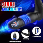 Şarjlı Uzaktan Kumandalı İleri Geri Hareketli Testis ve Penis Halkalı Perine Prostat Masaj Vibratör - Senserotikshop