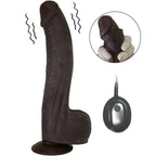 Tyler - Mega Boy Hareketli Kayar Deri Çift Katmanlı Realistik Vibratör Dildo Ultra Yumuşak Gerçekçi Titreşimli Yapay Penis - SENS SHOP