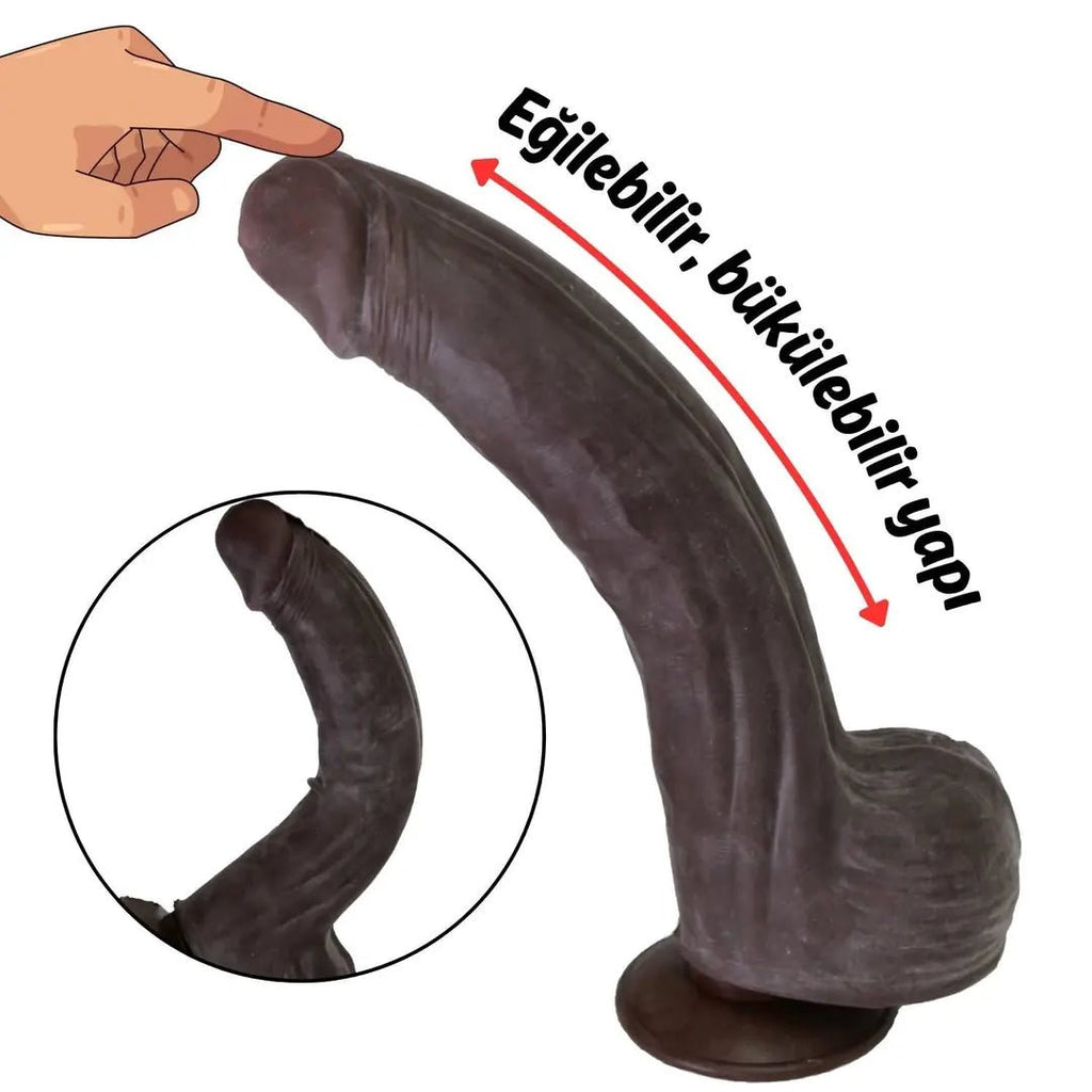 Tyler - Mega Boy Hareketli Kayar Deri Çift Katmanlı Realistik Vibratör Dildo Ultra Yumuşak Gerçekçi Titreşimli Yapay Penis - SENS SHOP