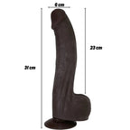 Tyler - Mega Boy Hareketli Kayar Deri Çift Katmanlı Realistik Vibratör Dildo Ultra Yumuşak Gerçekçi Titreşimli Yapay Penis - SENS SHOP