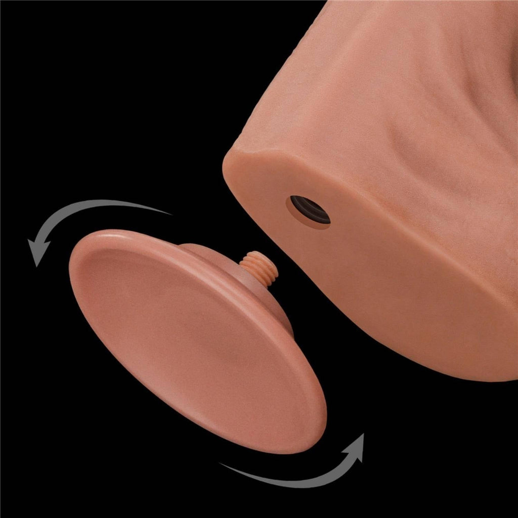 Wesley - Mega Boy Hareketli Kayar Deri Çift Katmanlı Realistik Vibratör Dildo Ultra Yumuşak Gerçekçi Titreşimli Yapay Penis - SENS SHOP
