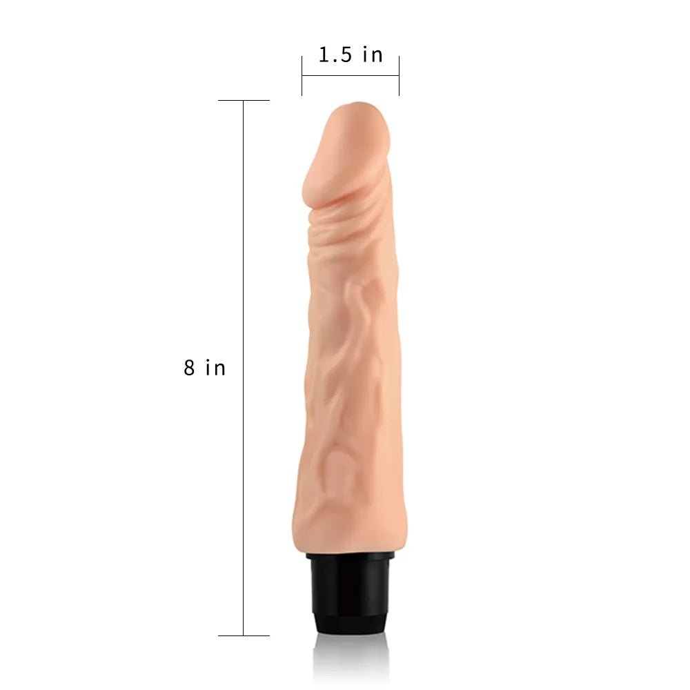 Xtreme Feel - Multi Speed Güçlü Titreşimli Yumuşak Doku Realistik Dildo Testissiz Gerçekçi Yapay Penis 20x3.8 CM - SENS SHOP