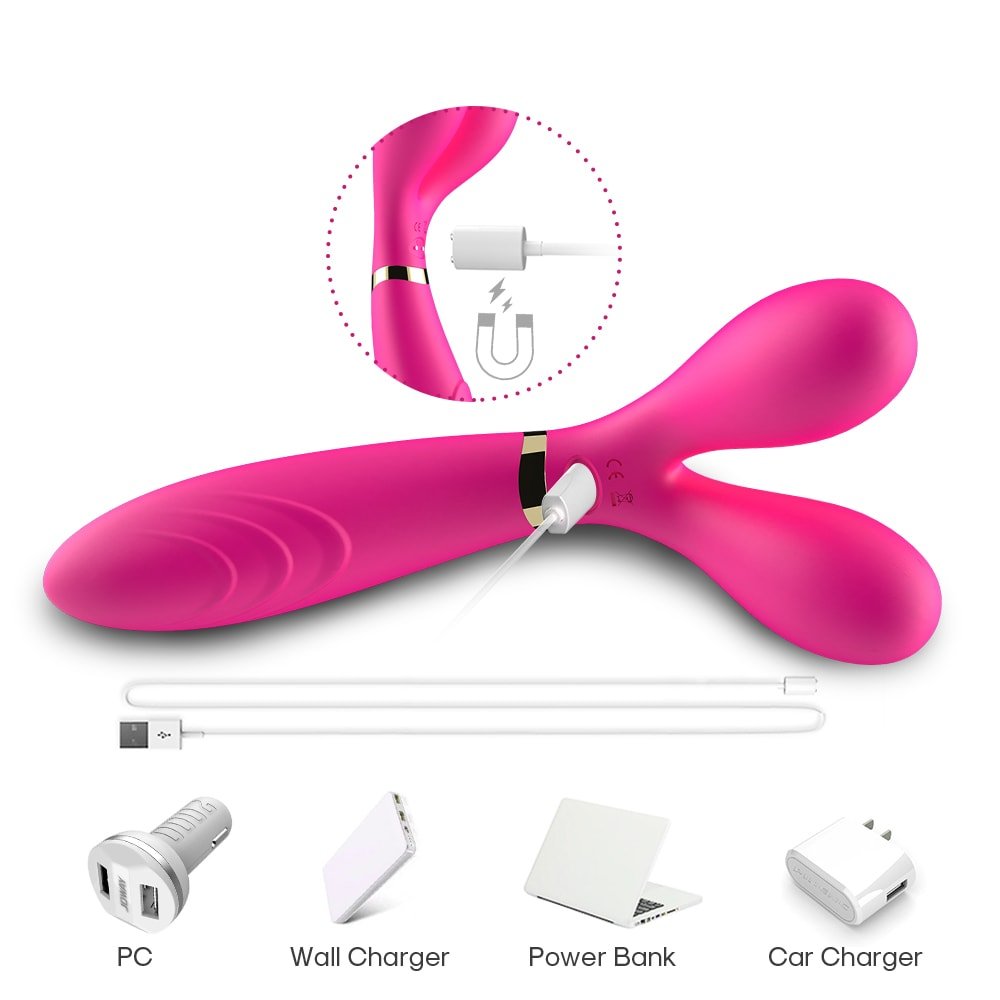 Y Wand - Manyetik Şarjlı Güçlü Titreşimli Eğilebilir Masaj Aleti G Nokta ve Klitoris Uyarıcı 3 in 1 Vibratör - SENS SHOP