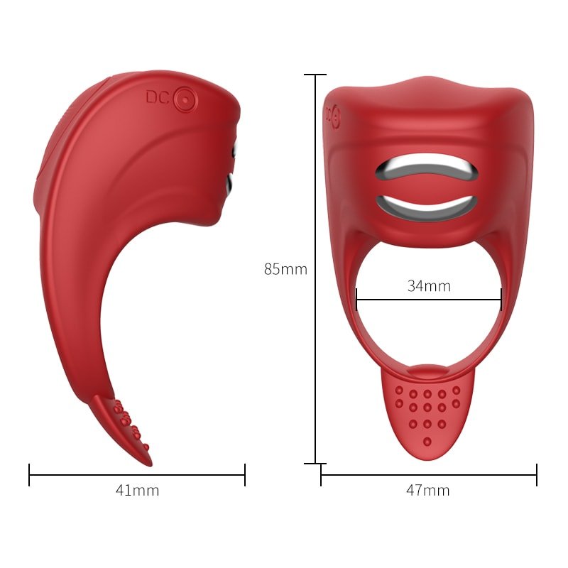 Zeus - Şarjlı Uzaktan Kumandalı Su Geçirmez Electro Stim ve Güçlü Titreşimli Klitoris Uyarıcı Penis Yüzüğü - SENS SHOP